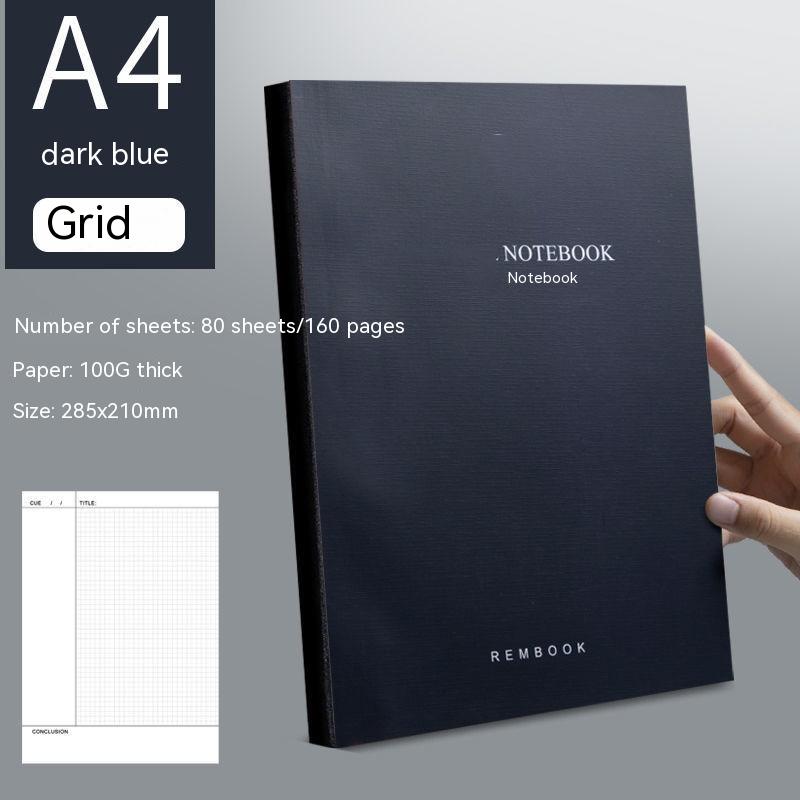 A4 Grid Dark Blue