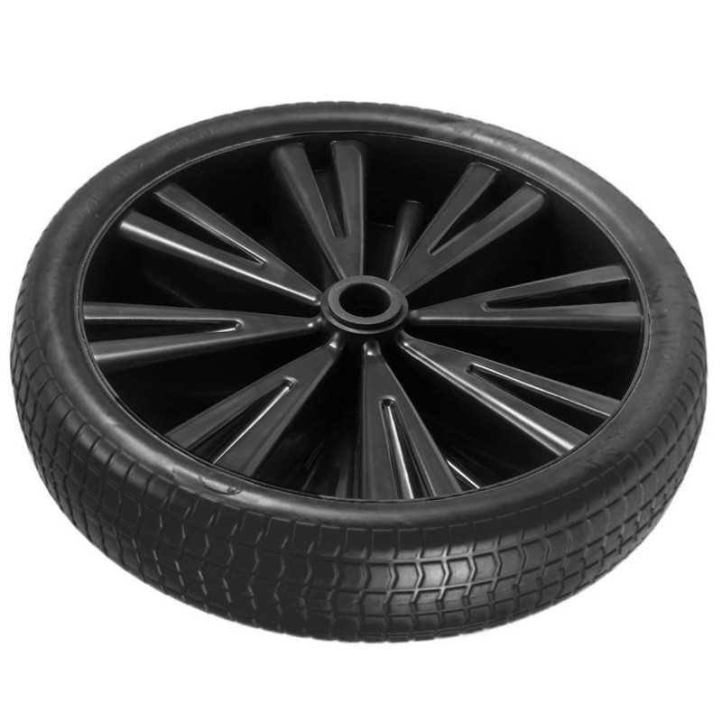 Universal 14 Inch Black Wheelbarrow Wheel Heavy Duty Puncture Proof