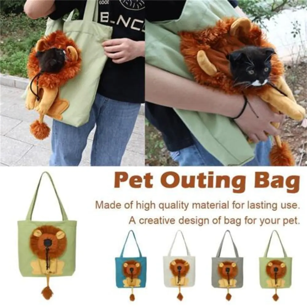 Soft Pet Carriers Lion Design Portable Breathable Bag Cat