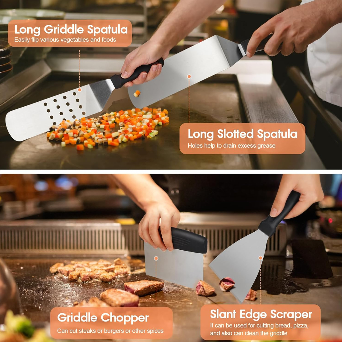 14 Pcs Stainless Steel Griddle Grill Tools Set BBQ Accessories UK — image 7