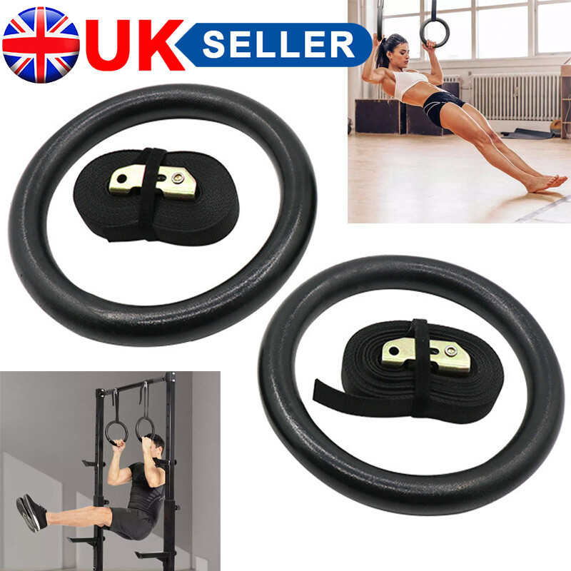 Gymnastic Olympic Rings With Straps Gym Fitness Strength Training Pull Up 400KG — image 11