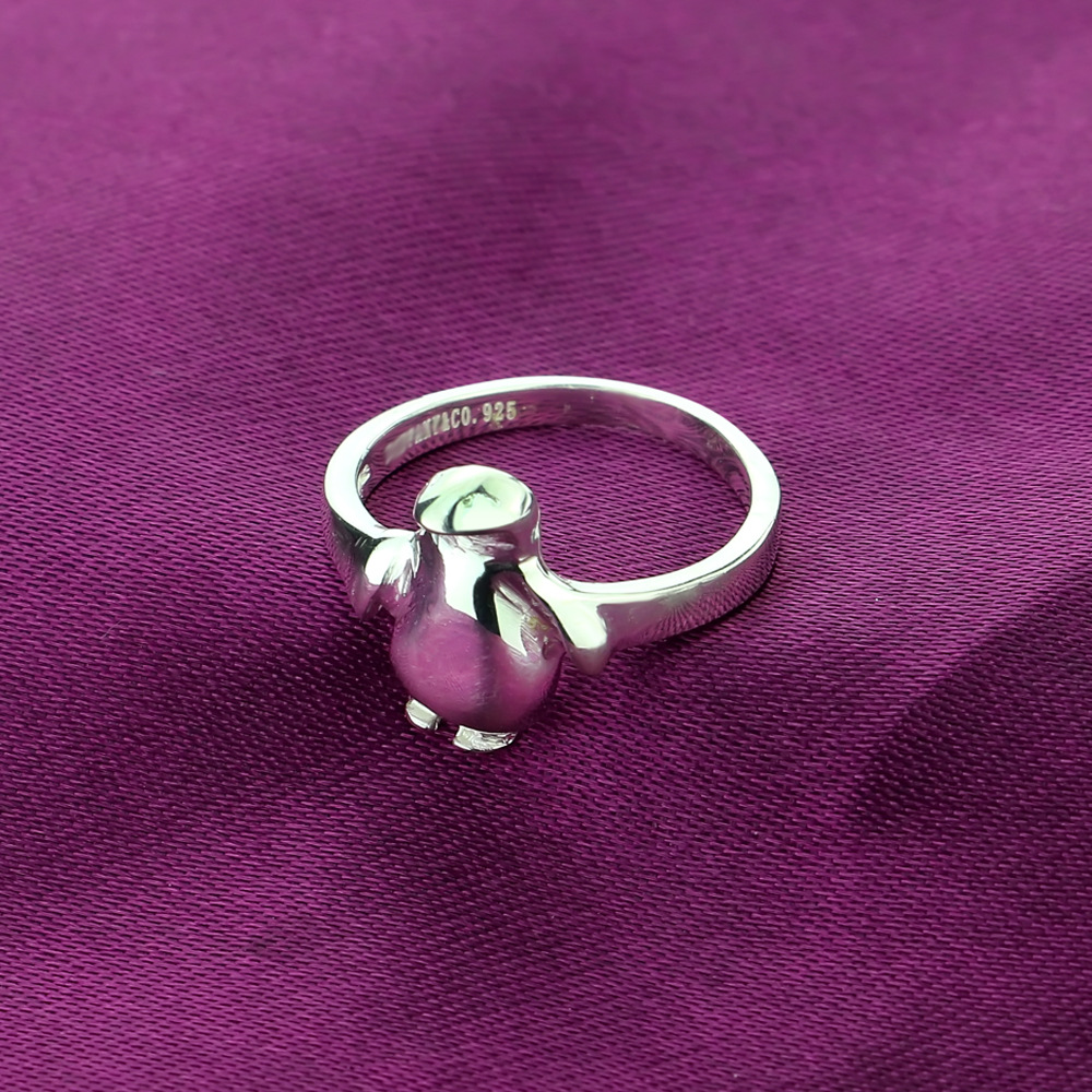 Title 5, S925 Zilveren Charm Ring voor dames, een modieu...