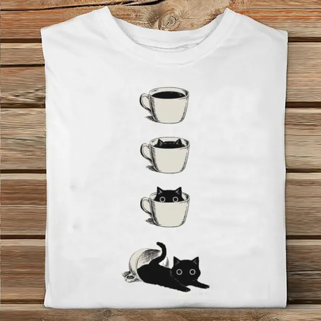 Dinosaur Animal Cartoon Print Short sleeved T shirt O - Shop at LoveMi