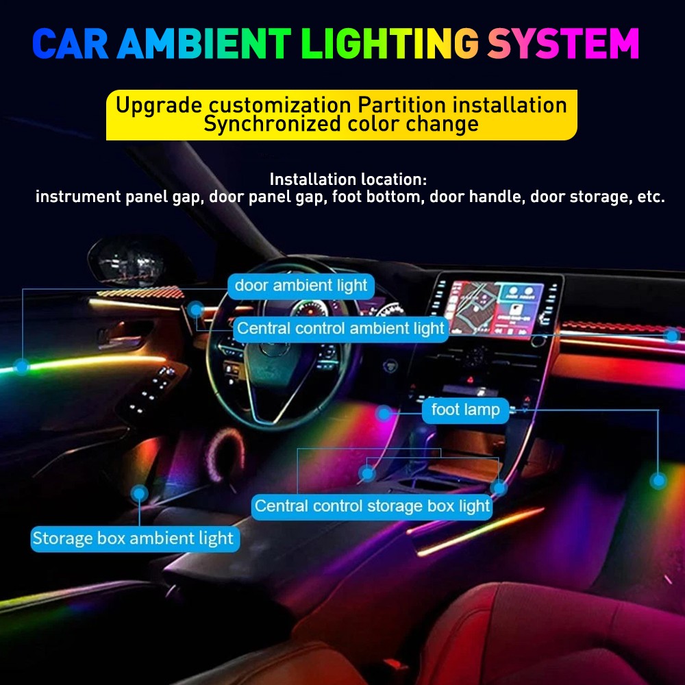 10in1 Full LED Bead Symphony Dream Car Interior Ambient Lighting Wireless Kit — image 8