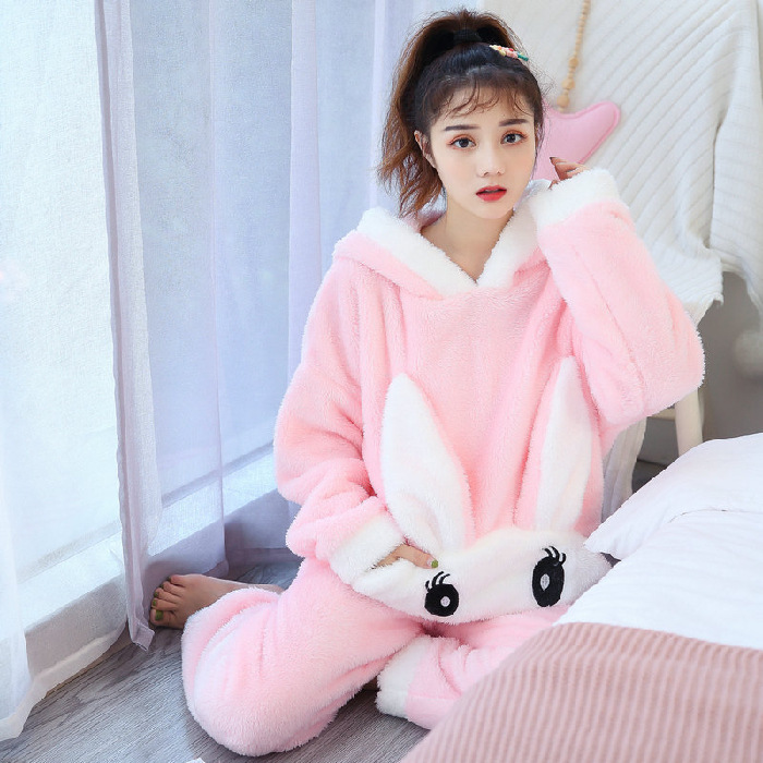 Title 9, Ladies cartoon plush warm pajamas