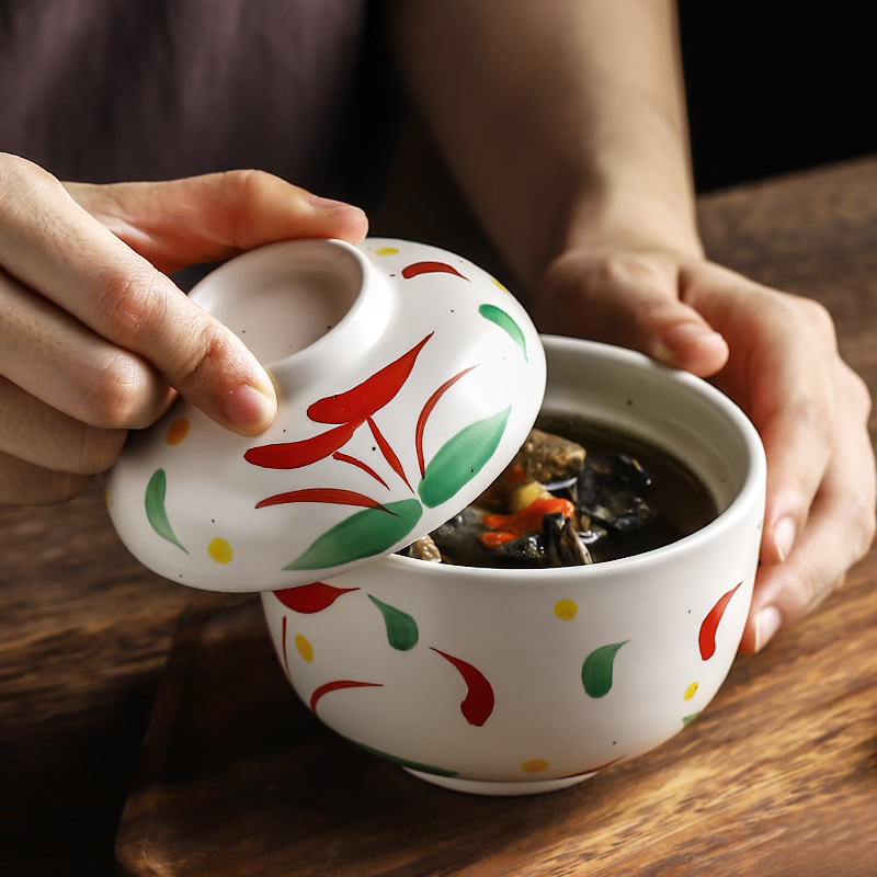 Title 4, Household Soup Bowl Ceramic Small Stew Pot With...