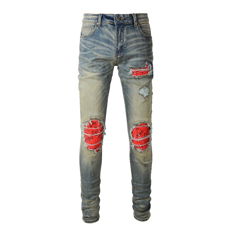 Title 3, Herren Jeans mit Falten und Farbkontrast. Beque...