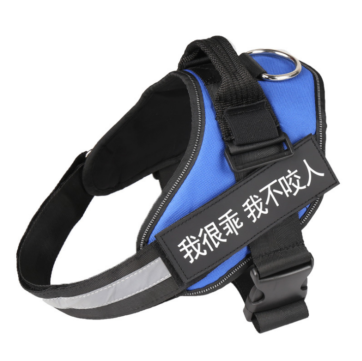 Personalized Dog Harness No Pull Reflective Breathable Adjustable Pet Harness For Small Large Dog Harness Vest With Custom Blue - Shop at LoveMi