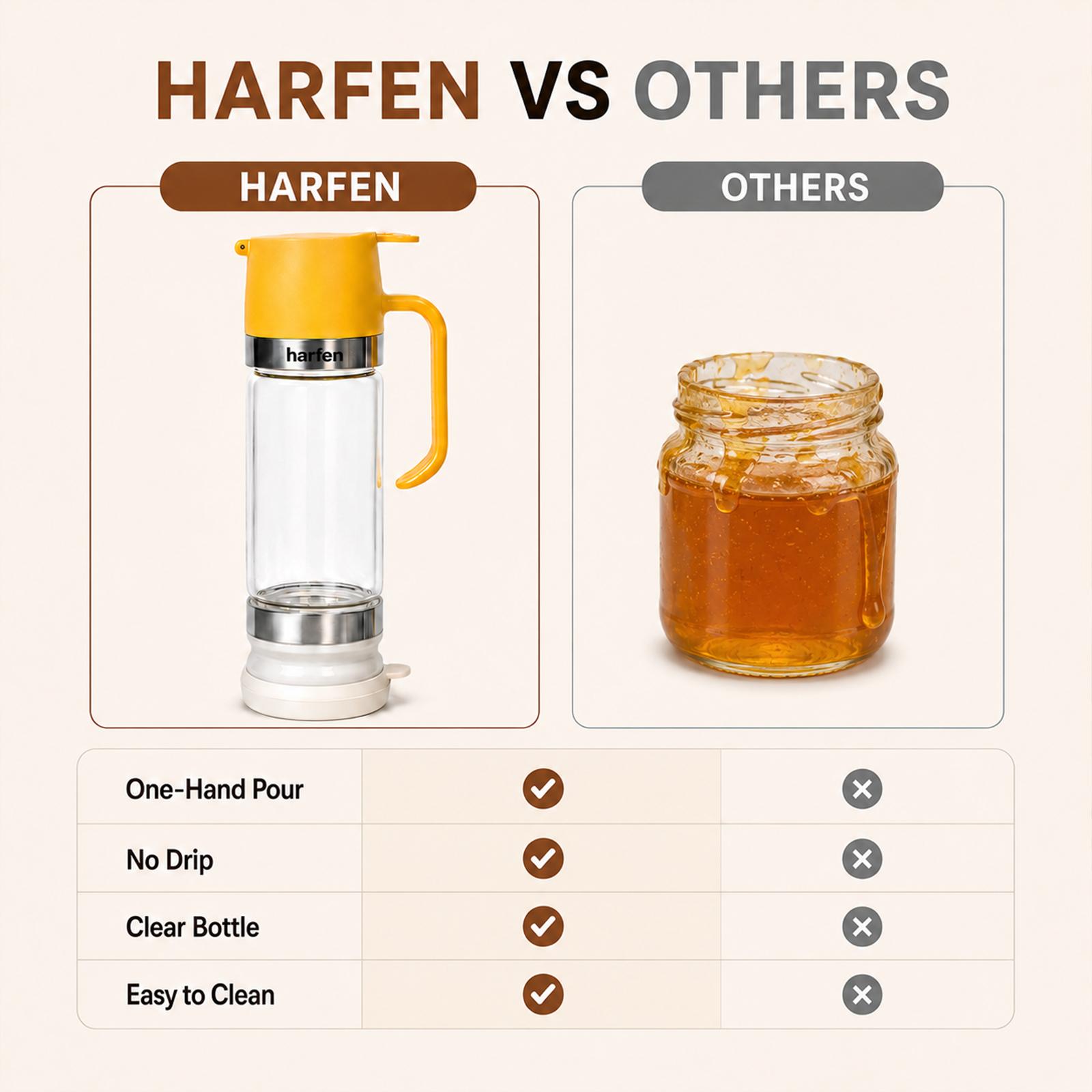Glass Honey Dispenser Jar With Handle, Auto Flip Lid, Household Honey Storage Bottle,Self-pickup Only image 10