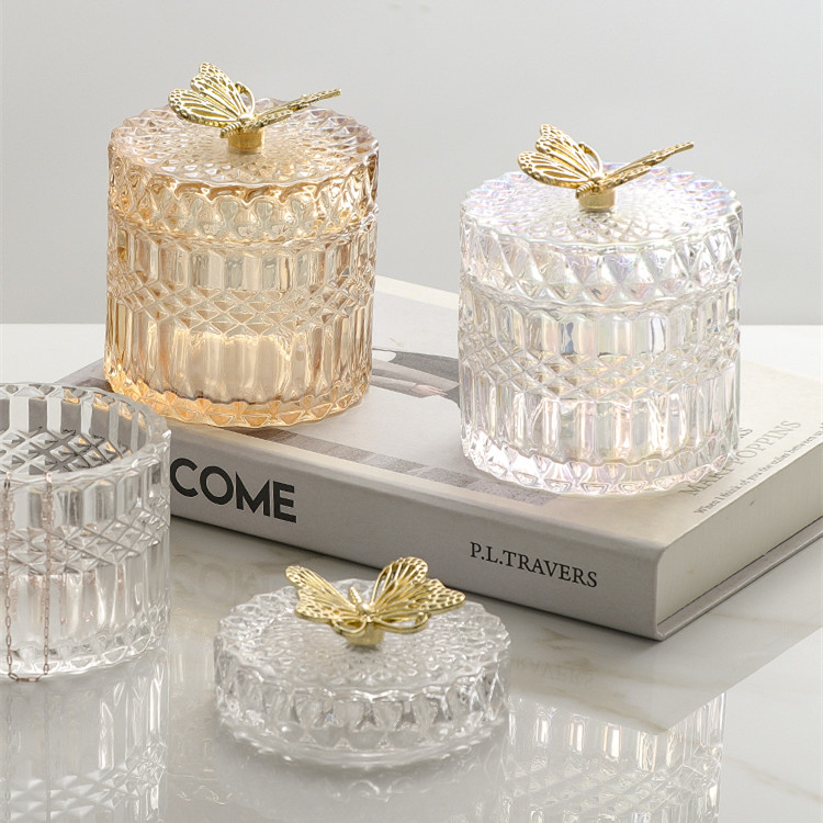 Household Glass Makeup Remover Storage Box