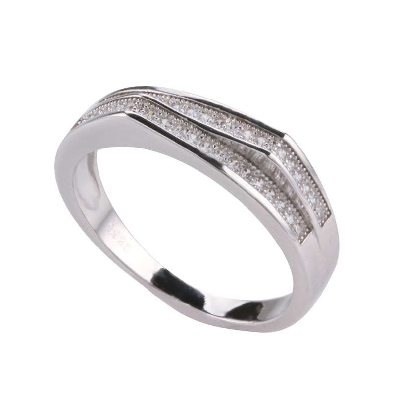 Double-layer Crown Micro-set Simulation Diamond Ring