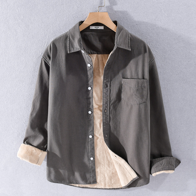 Top Pure Cotton Workwear Casual Shirt Coat