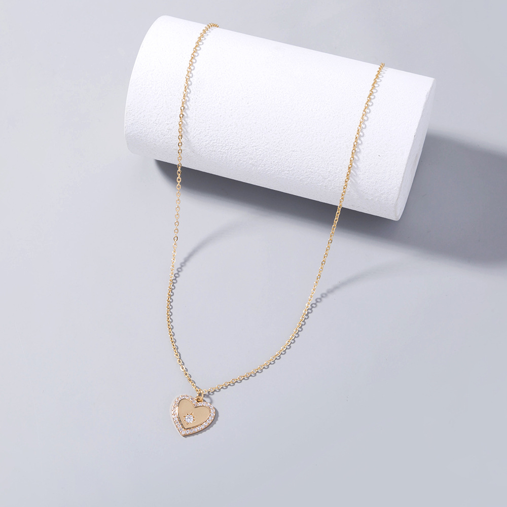 European And American Cross-border New Ins Gold Micro-inlaid Zircon Necklace