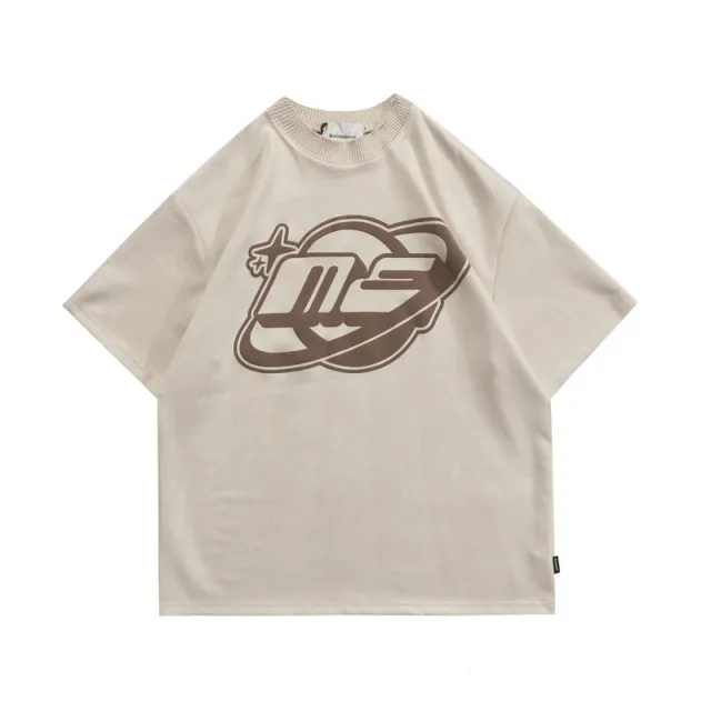 Hip hop Fashion Brand Faux Deerskin Velvet Loose Couple Letter Print Top Khaki - Shop at LoveMi