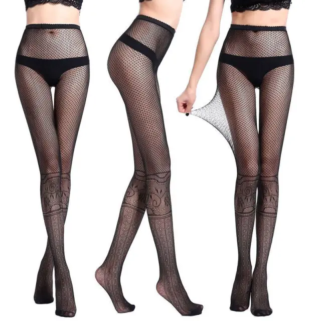 Base Stockings Semi permeable Lace Sexy Polyester Stockings Net Pants O One Size - Shop at LoveMi