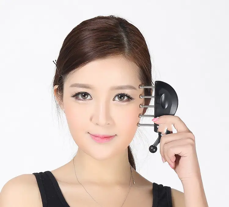 Non-marking Gua Sha Shampoo Black Fish Five Nail Massage Comb