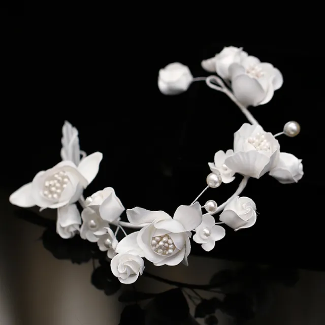 Minimalist Sen Style Bridal Flower Headband Flower Hair Hoop - Shop at LoveMi