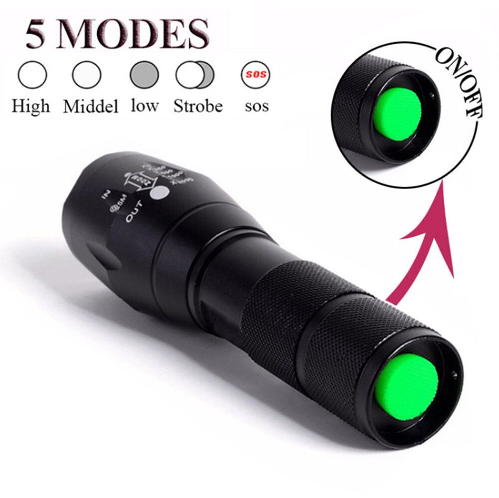 2 X 120000000LM Super Bright Flashlight LED Powerful Rechargeable Torch Zoomable — image 2