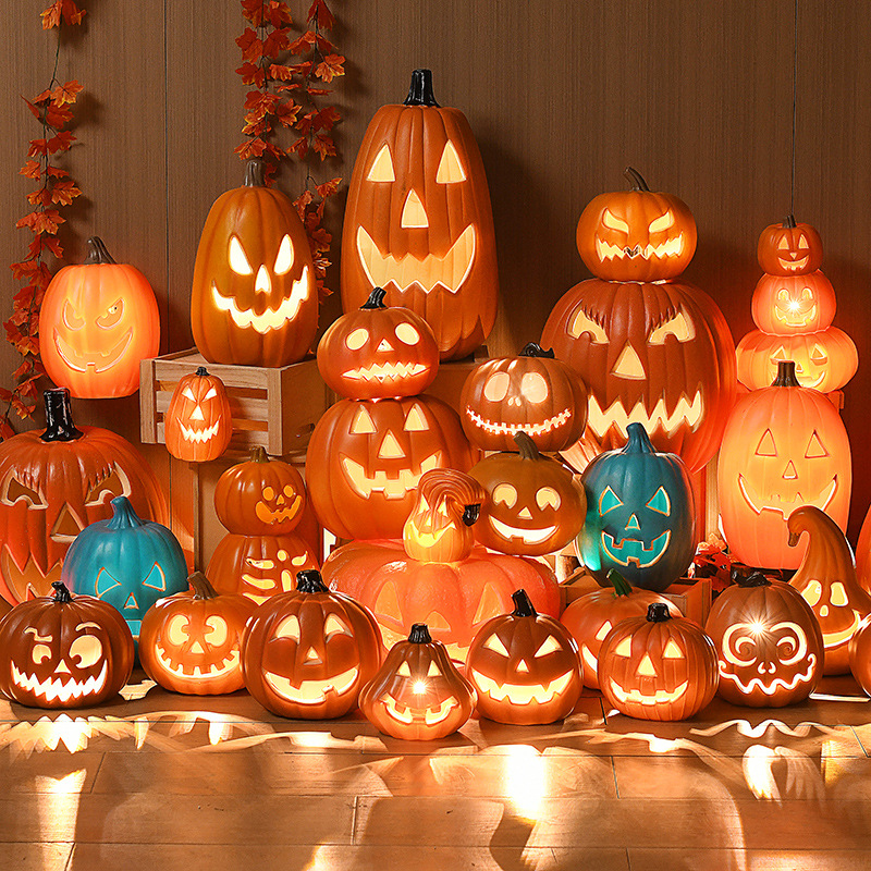 Lampe Citrouille Halloween — Déco Lumineuse PVC 7