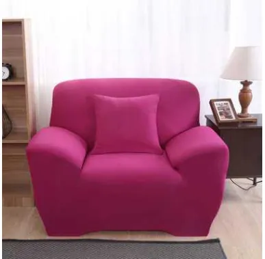 Modern Minimalist Stretch Sofa Cover All Inclusive Rose Red - Shop at LoveMi