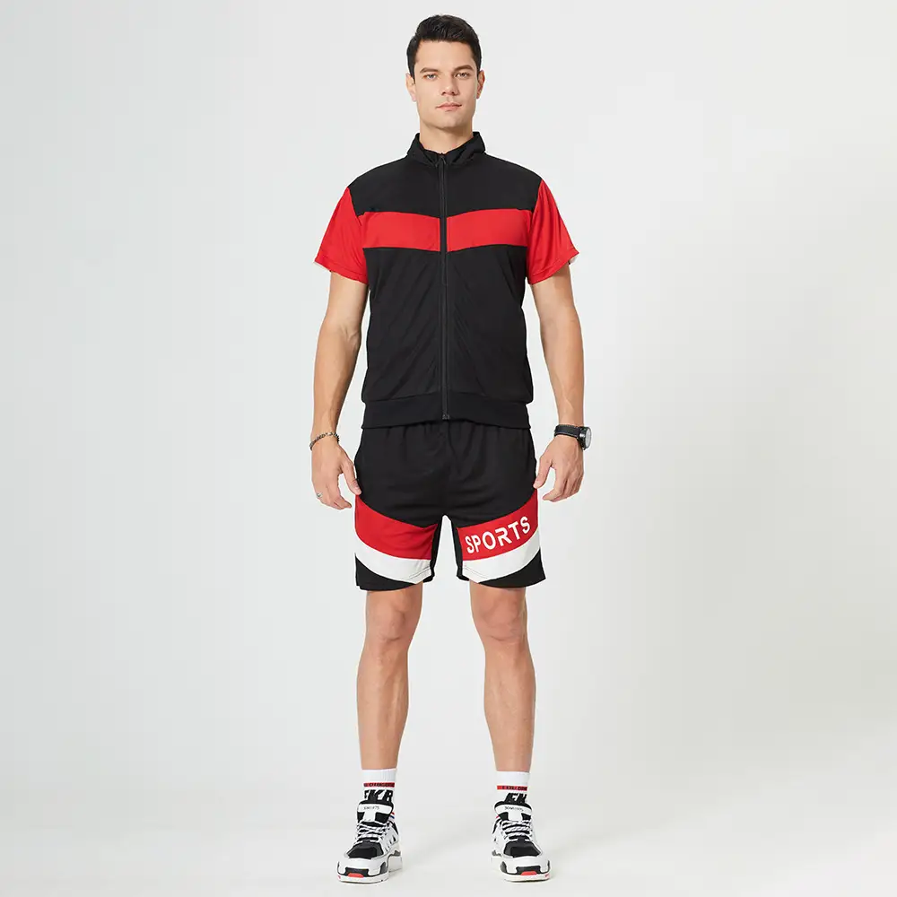 Men's Casual Sports Suit Trendy Loose Plus Size Short Sleeve