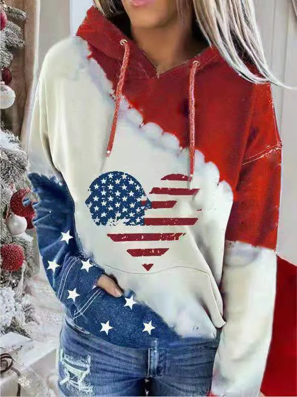 Women's Christmas Tie Dye Printed Long Sleeve Sweatshirt 1Color Xl - Shop at LoveMi