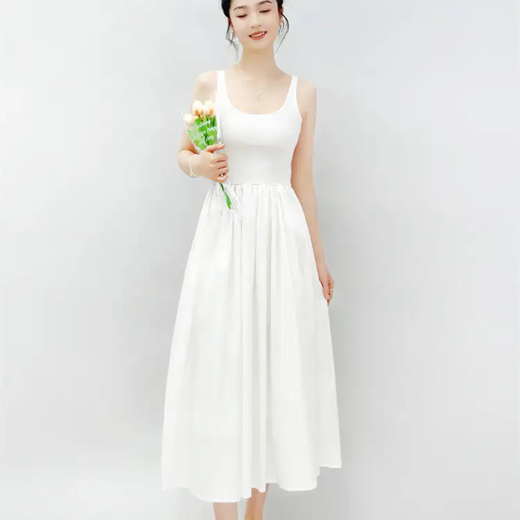 Women's Temperament Sleeveless Tank Top Halter Dress