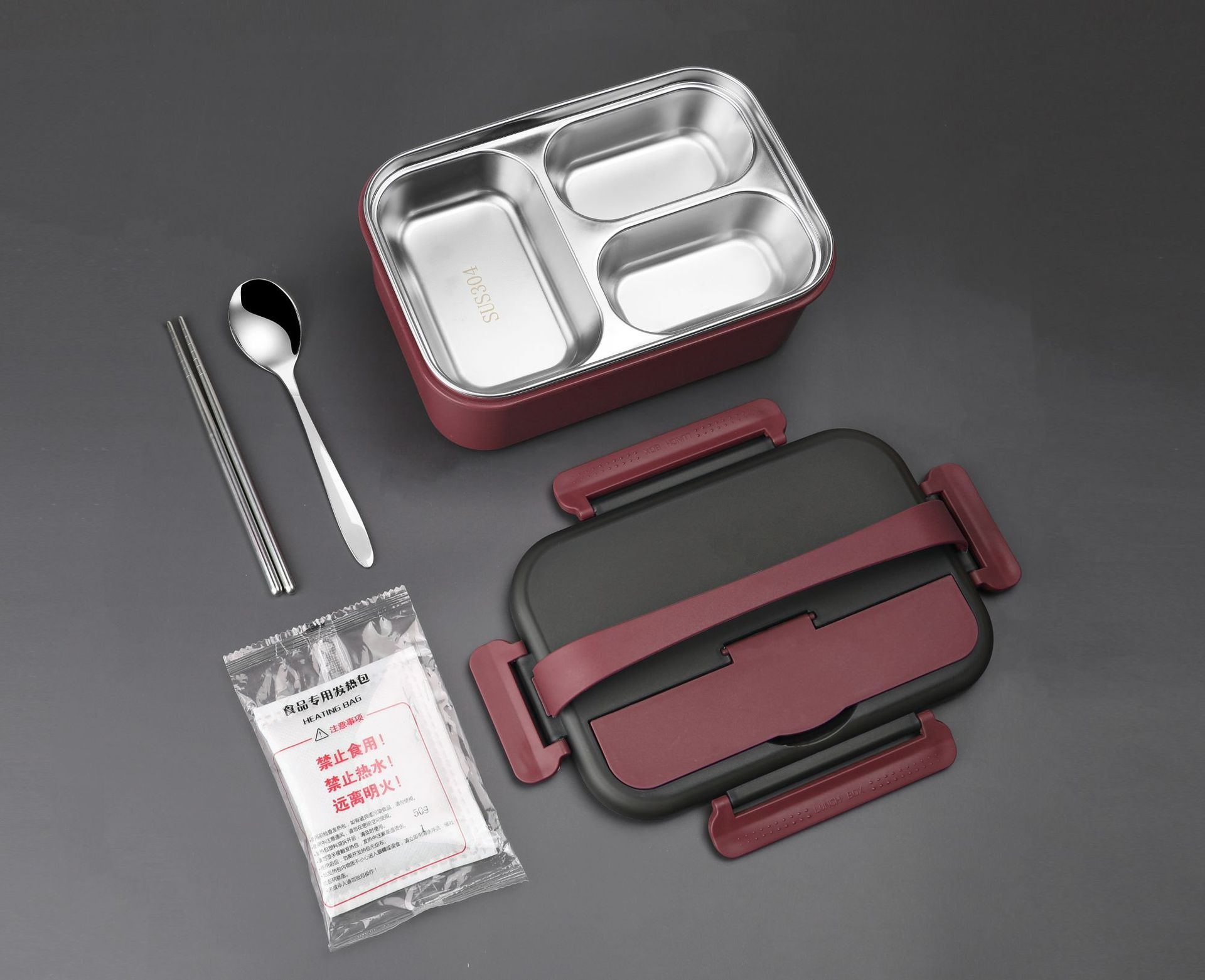 Title 5, 304 Stainless Steel Insulated Lunch Box Compart...