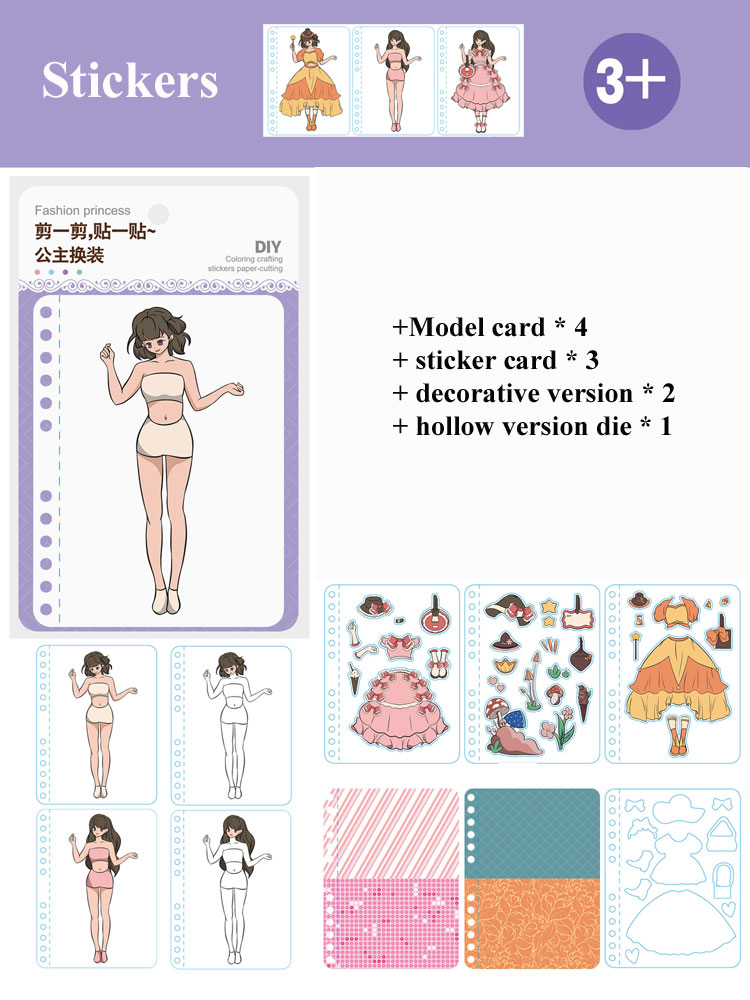 Purple Dress Up Stickers