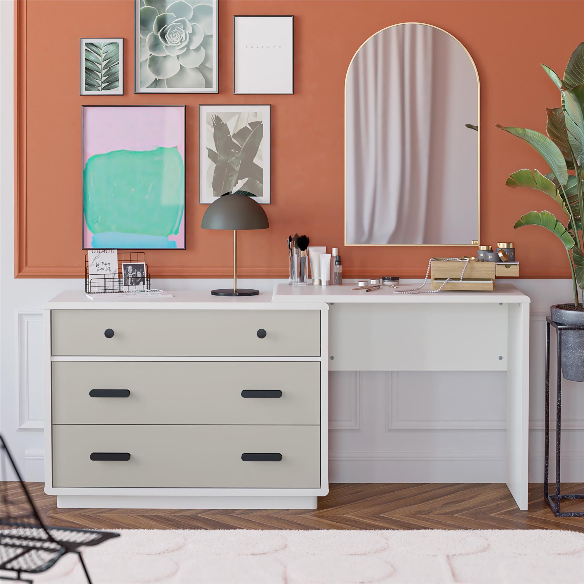 Valencia 3 Drawer Dresser And Desk