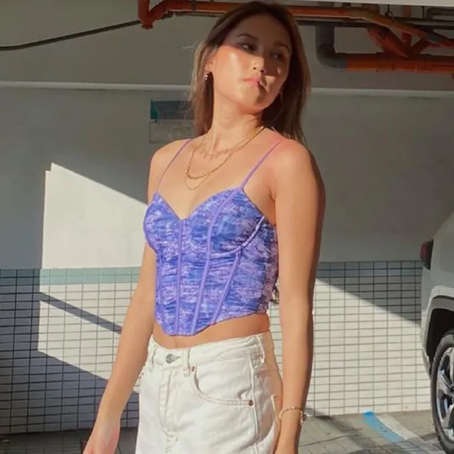 Temperament Slim Irregular Halter Top Purple - Shop at LoveMi