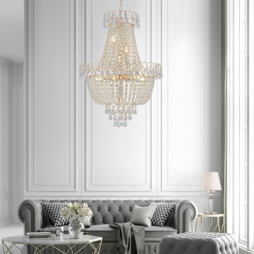 Golden Crystal Chandelier view 4