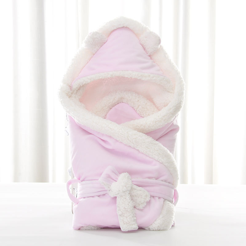 Luxurious Velvet Newborn Baby Swaddle Blanket for Winter Comfort BleuRibbon Baby