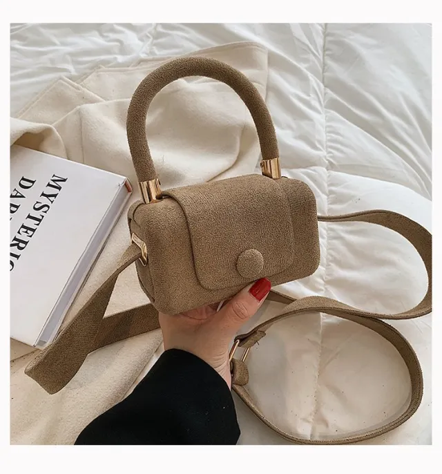 Women's New Popular Frosted One shoulder Messenger Handbag Khaki - Shop at LoveMi
