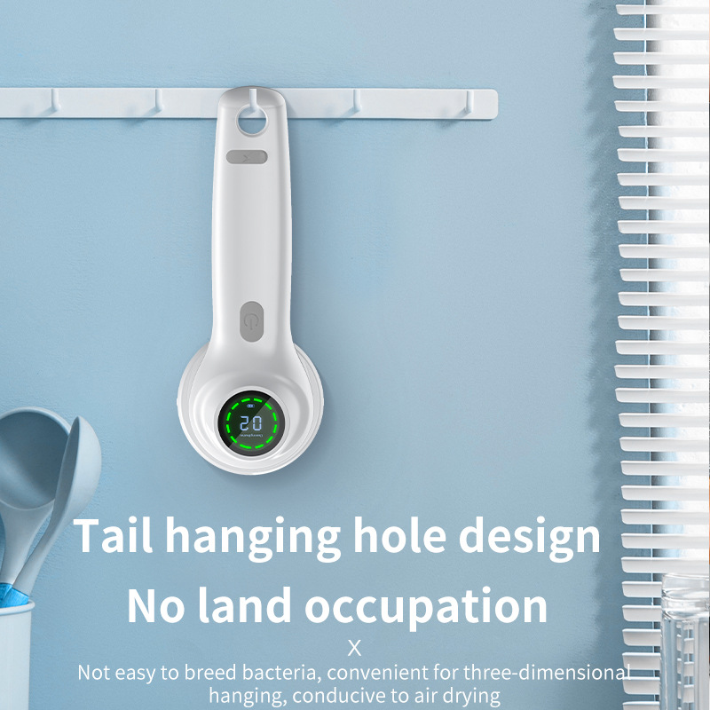 Cordless Multifunctional Electric Cleaning Brush, Handheld Scrubber For Kitchen, Shower, Pots, Pans, With Scourer Pad Attachments, Fully Waterproof