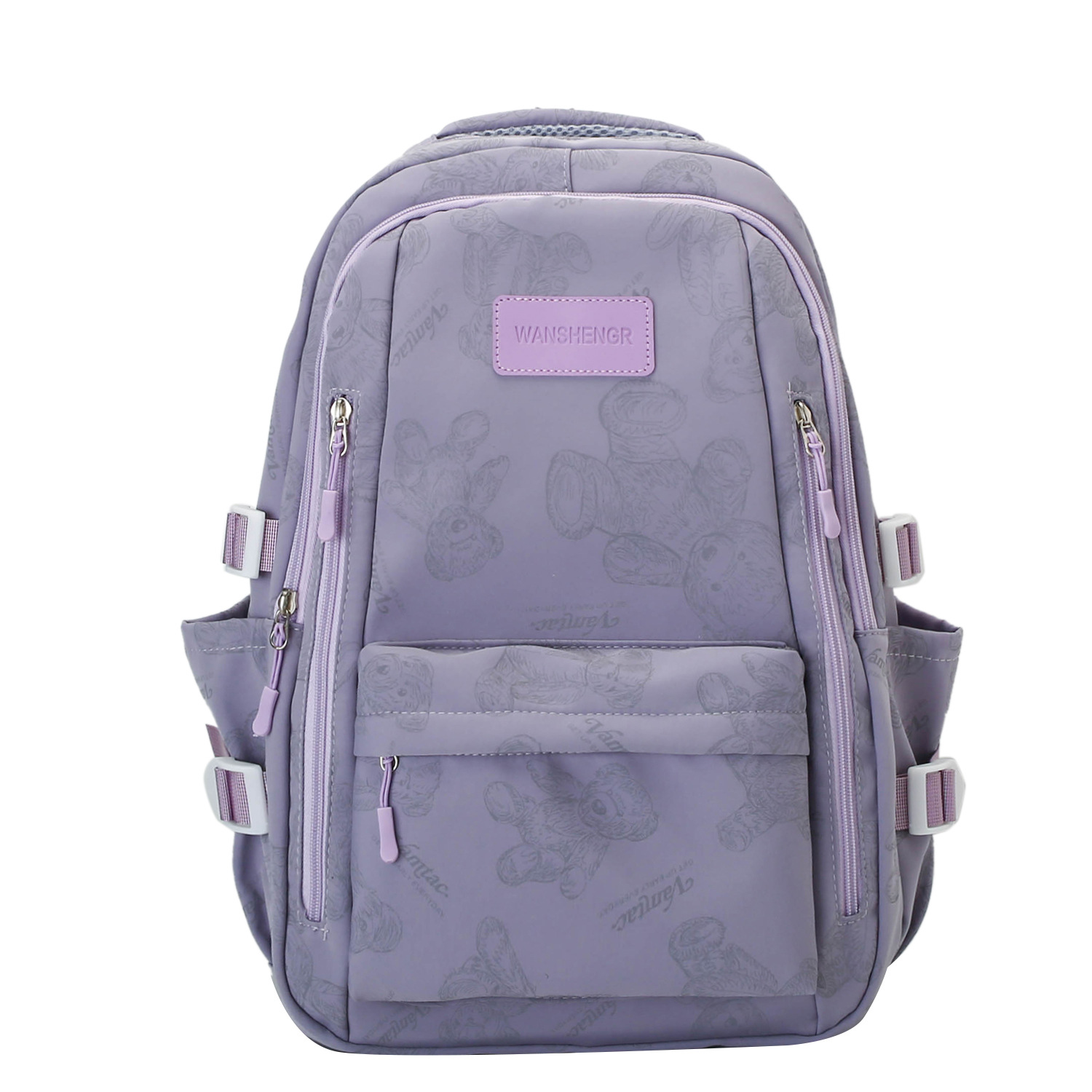 Cute Bears Print Backpack Fashion Versatile Large Capacity Travel Bags Women Jun - Picture 13 of 13