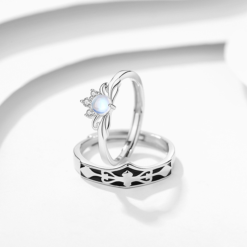 Princess Knight Couple Ring S925 Sterling Silver