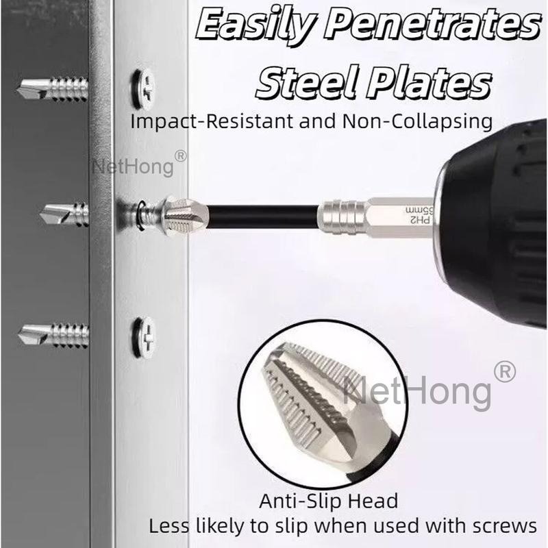 9PCS Cross Head Impact Drill BitsMagnetic Anti-Slip Screwdriver Bits For Drills — image 4