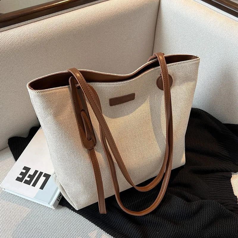 Versatile Canvas Bag Commuting One Shoulder Simplicity
