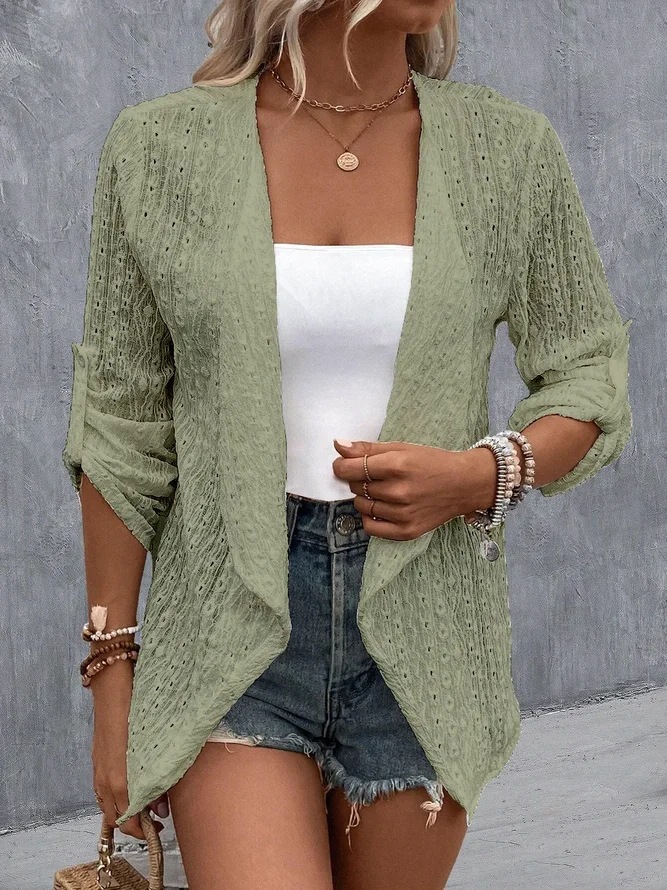Fashion Solid Color Casual Cardigan - Image 19