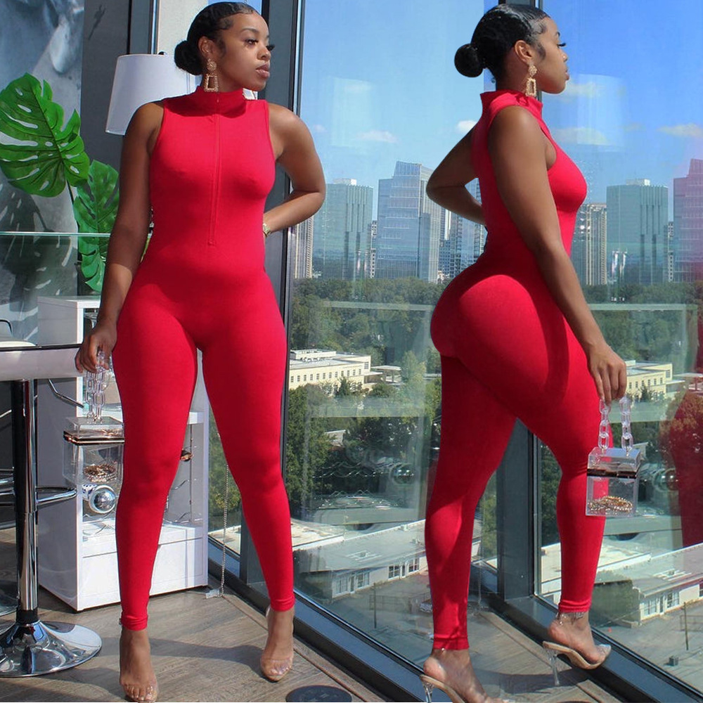 Women’s Fashion Sports Casual Skinny Sleeveless Jumpsuit