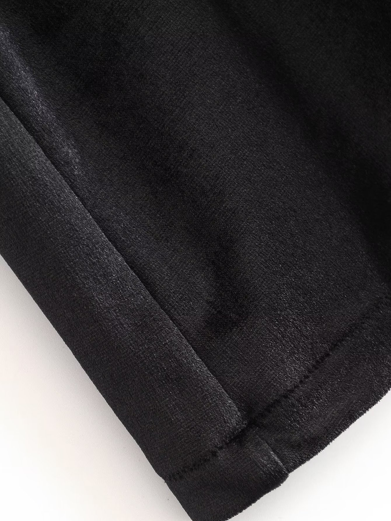 Jewelry Button Velvet Dress V-Neck