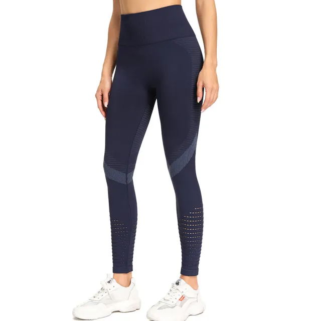 Breathable Mesh High Waist Tight Yoga Pants Blue - Shop at LoveMi