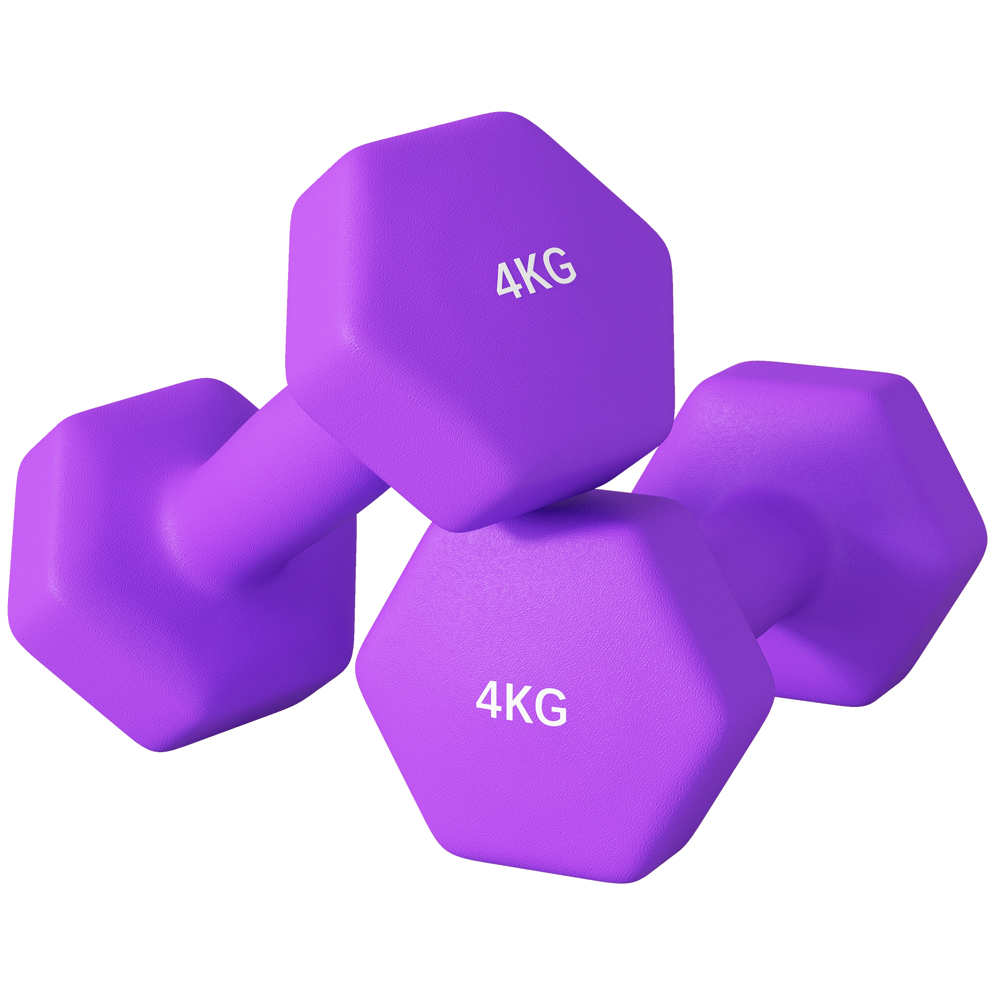 2 X 4kg Hexagonal Dumbbell Set With Anti Slip Grip, Suitable For Home Gym — image 4