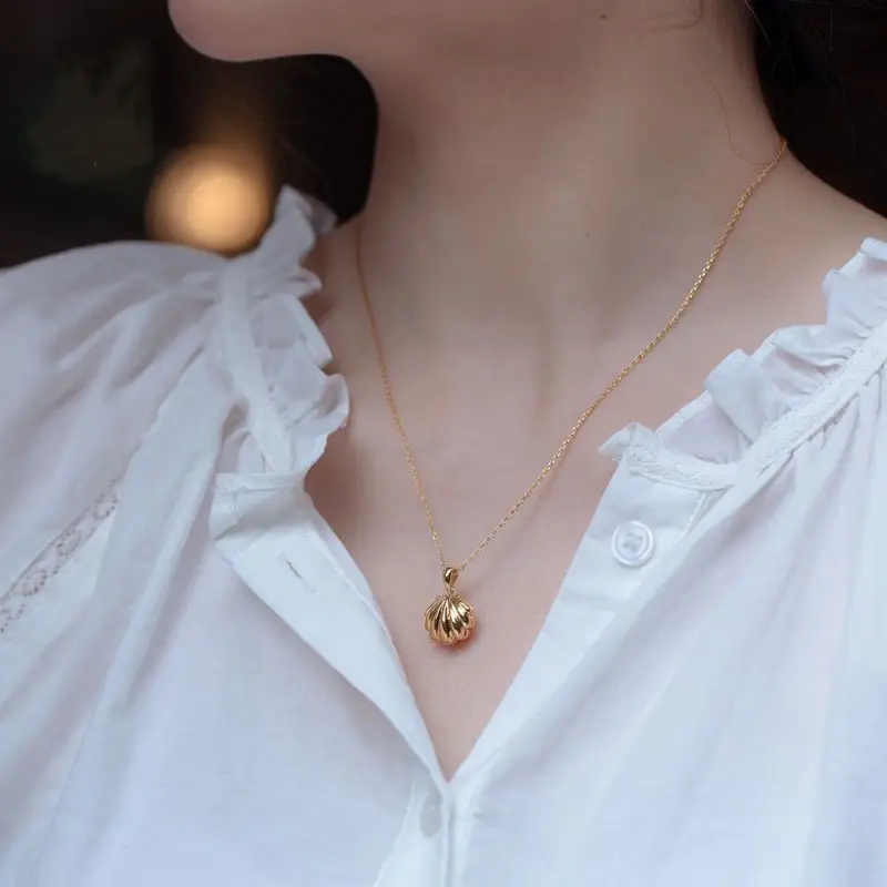 Retro Marine Freshwater Pearl Phase Box Clavicle Chain Female