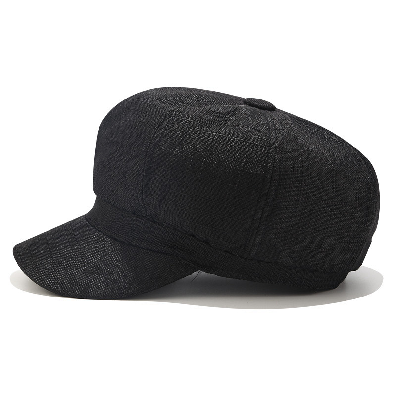 Autumn New Cotton And Linen Octagonal Hat Men And Women British Retro