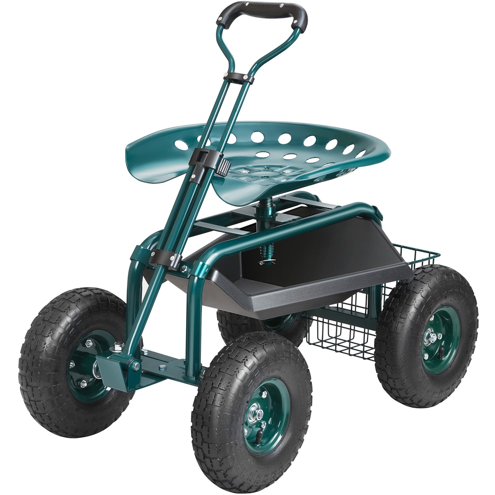 VEVOR Garden Cart Rolling Workseat With Wheels, Gardening Stool For Planting, 360 Degree Swivel Seat…