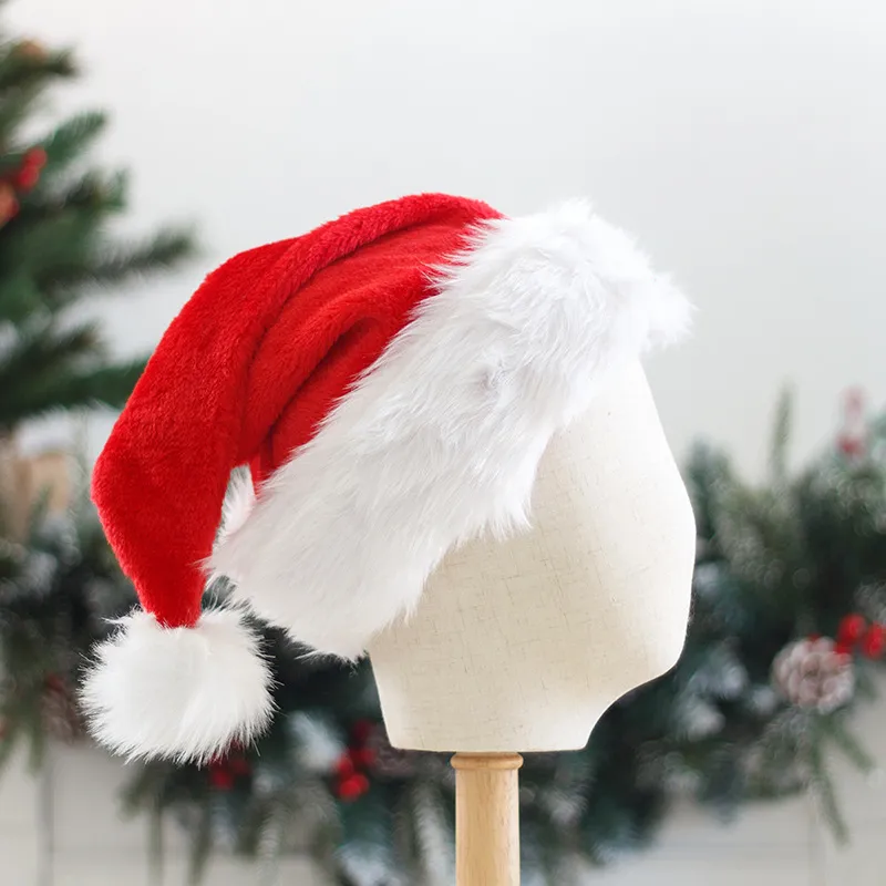 Increase Thicker Big Ball Santa Christmas Plush Hats – image 3
