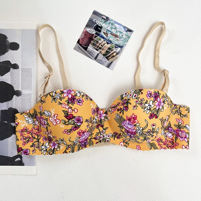 Women's Fashion Elegant Floral Push Up Breathable Bra