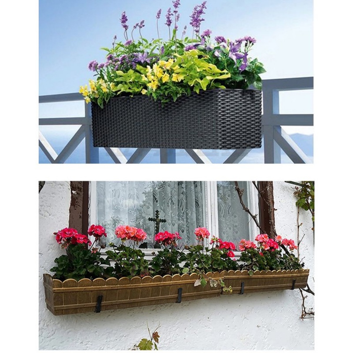 4 PCS Adjustable Window Planter Box Brackets Universal Holder — image 6